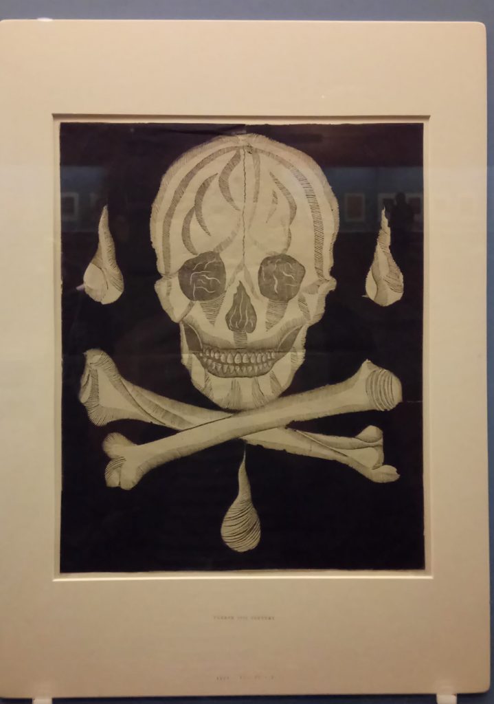 French woodcut, paper conservation, Halloween