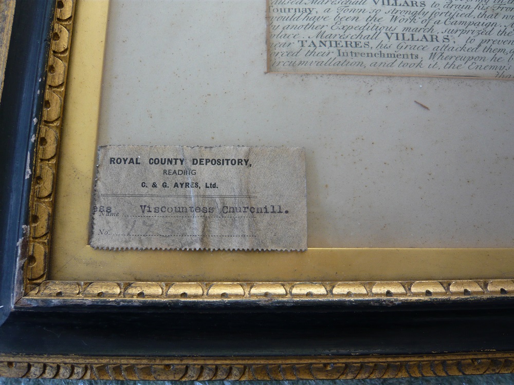 Label on frame